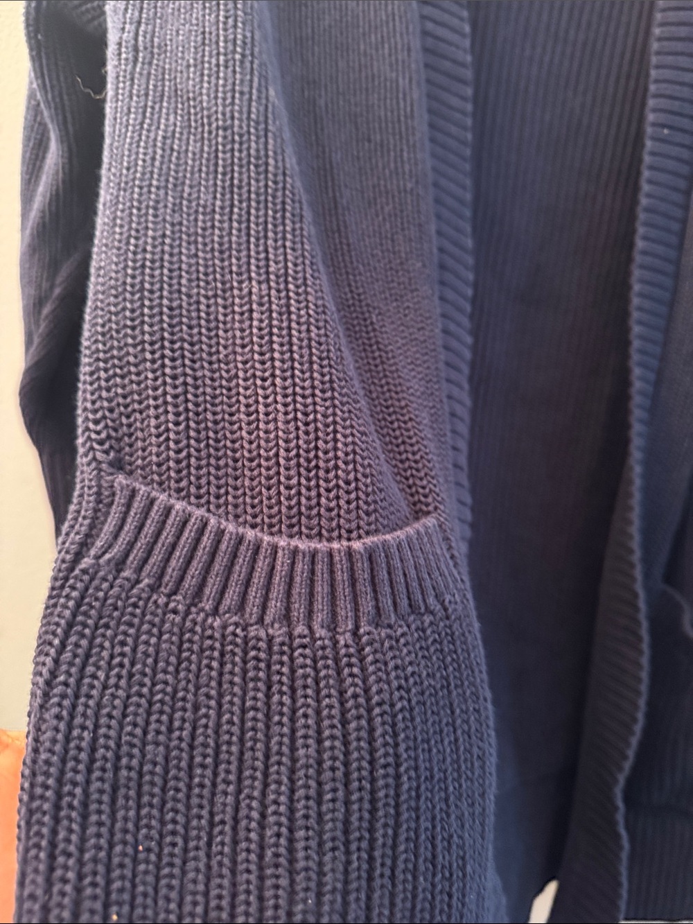 SALE‼️MIA Navy Open-Front Ribbed Cardigan - Picture 6 of 8